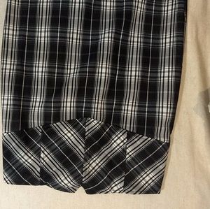 Plaid pencil skirt